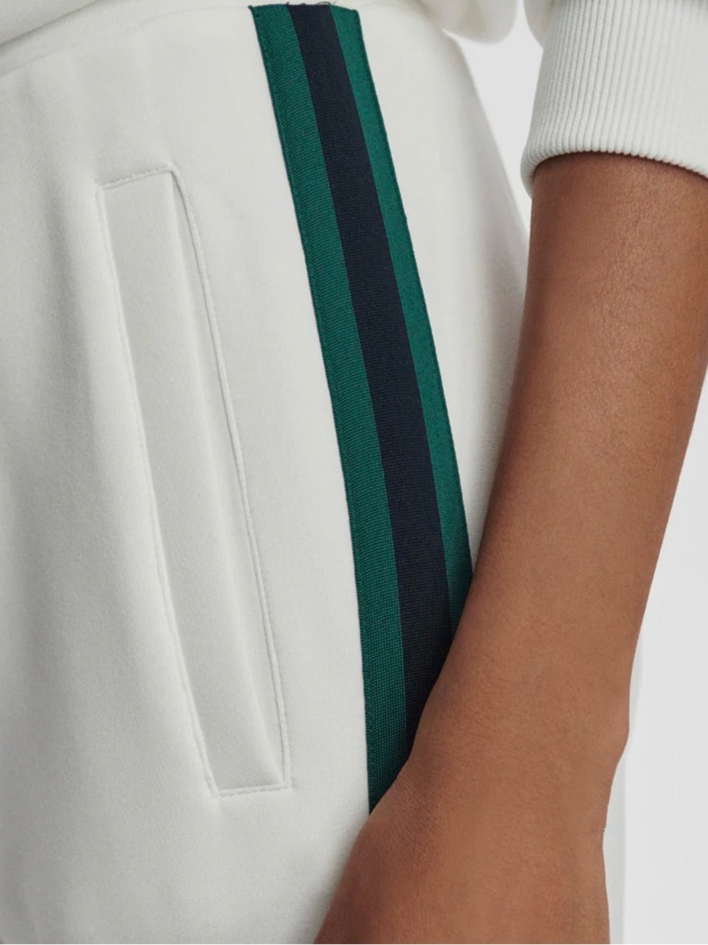 VARLEY Set Track Suit White Pants Side Stripe. Top is Large/Bottom XL EUC - Picture 3 of 14